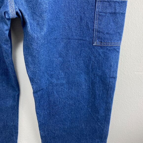 Carhartt Carpenter Dugaree Jeans 44X30 Suspender Buttons Double Knee Cotton - Picture 15 of 15